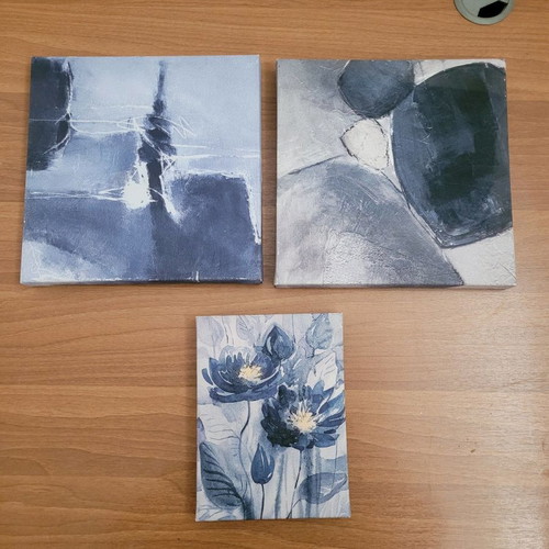 Frames set of 3 in blue shades