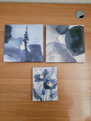 Frames set of 3 in blue shades