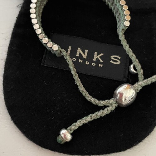 Links Of London friendship bracelet used, green and silver