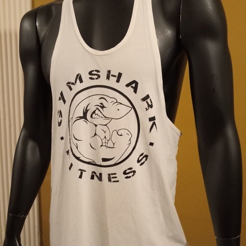 Gymshark sleeveless fitness t-shirt M, like new, white