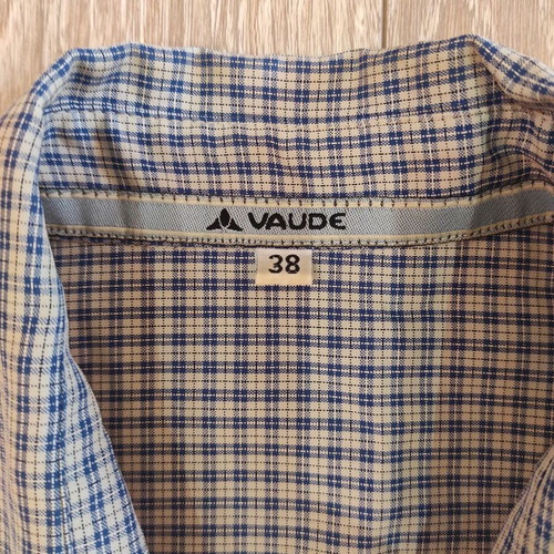 Vaude sleeveless shirt women's size M 38 like new, grey and blue