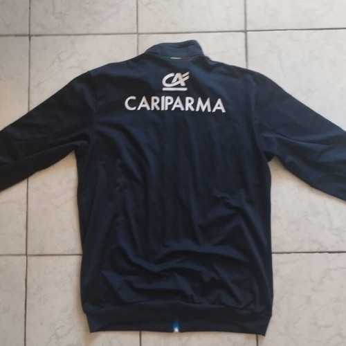 Italy National Rugby Jacket Adidas silver stripes size M-L like new