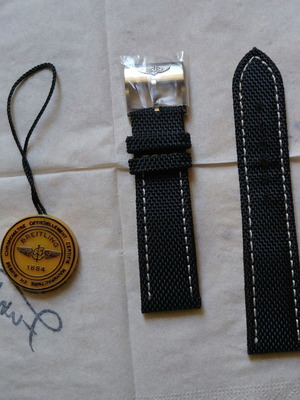 Breitling watch strap new, blue and yellow