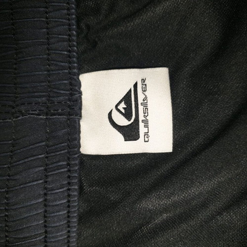 Quiksilver men's swim shorts new, size XL, black with orange-yellow print