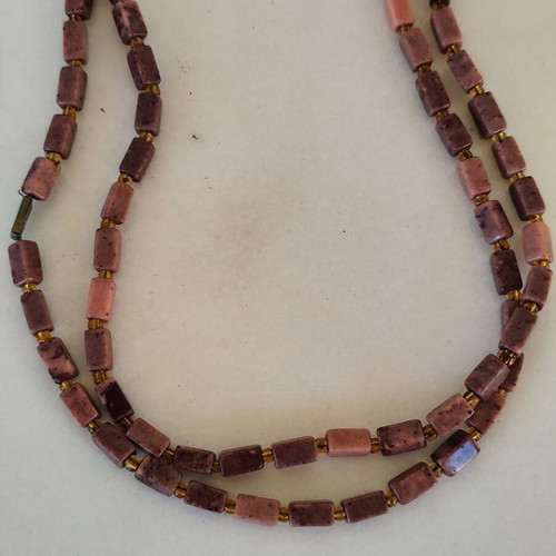 Fo Bijou Necklace Length 110cm Like New, Pink