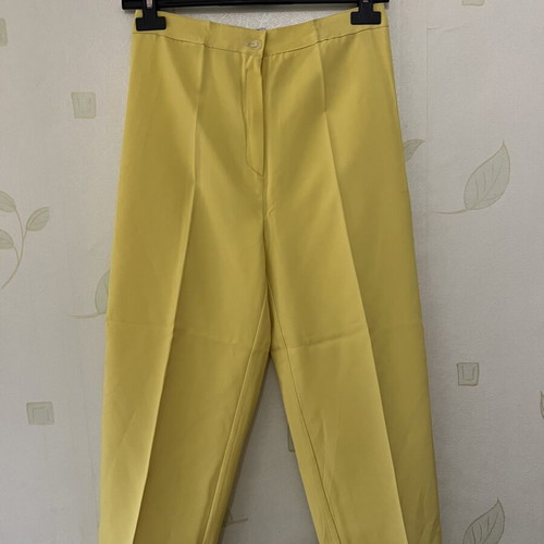 A-Style Yellow Women's Summer Pants 3/4 Length New