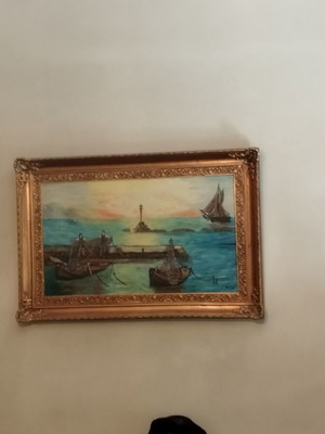 Oil painting with excellent frame, like new