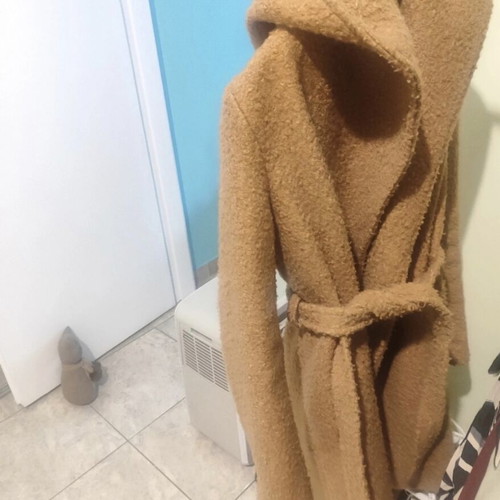 Brown coat like new, warm with wool, size M