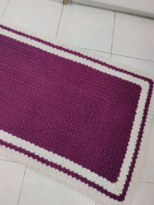 Handmade knitted rug like new, 180x65 cm, pure wool