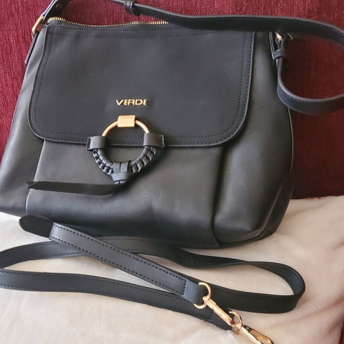 Verde women's black crossbody bag like new