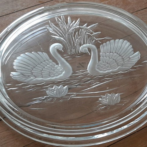 Mikasa serving trays 2 pieces, vintage crystal