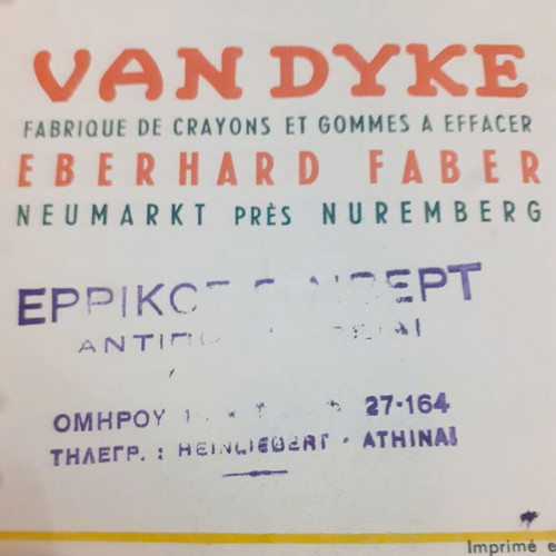 Van Dyke eraser brochure by Eberhard Faber like new