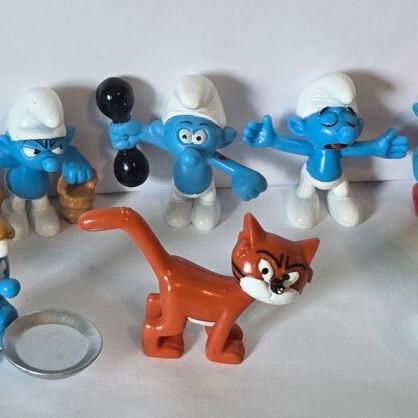 Smurfs Peyo 2009 used, set of 12 pieces