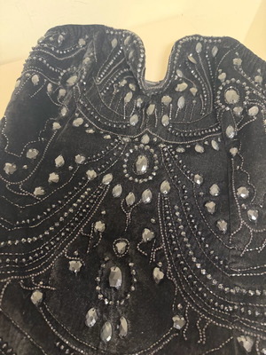 Embroidered dress new, unworn, black, size L