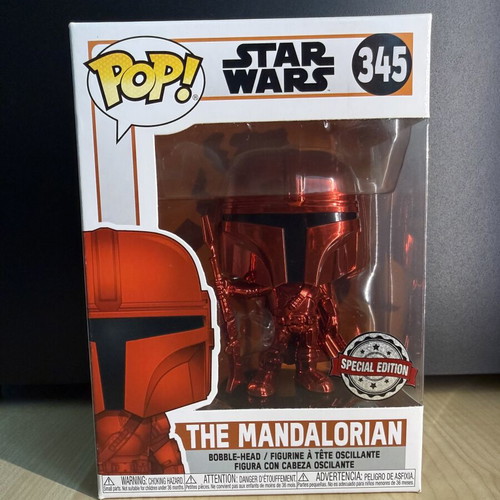 Funko Pop Star Wars The Mandalorian Chrome Red 345 mint