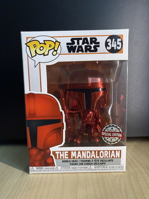 Funko Pop Star Wars The Mandalorian Chrome Red 345 mint