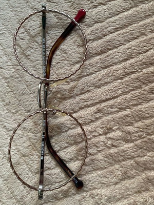 Round glasses like new, silver