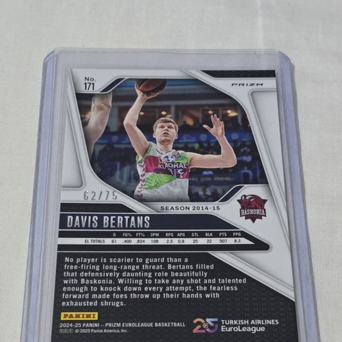 Davis Bertans Red Prizm Euroleague 2024-2025 card like new