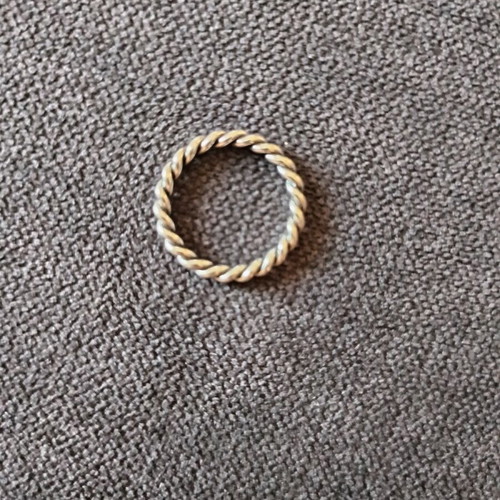 Silver 925 twisted ring new, size 54