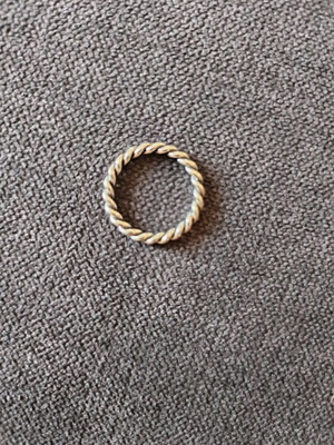 Silver 925 twisted ring new, size 54
