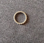 Silver 925 twisted ring new, size 54