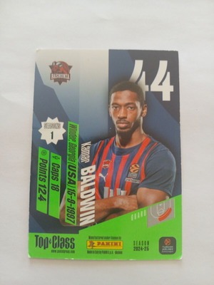 Panini Top Class Kamar Baldwin μεταχειρισμένη κάρτα μπάσκετ