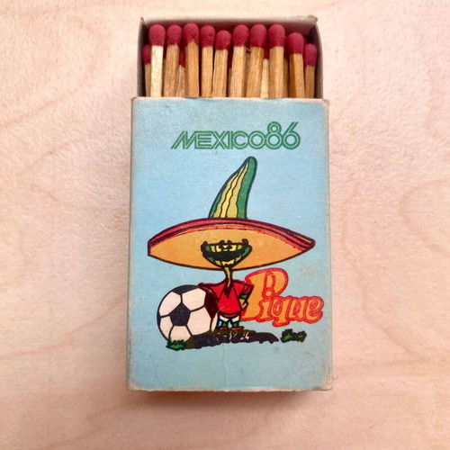 Mundial Mexico 86 Vintage Matchbox Like New Greek Production