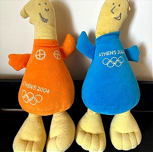 Φοίβος και Αθηνά λούτρινα κουκλάκια Ολυμπιακοί Αγώνες 2004