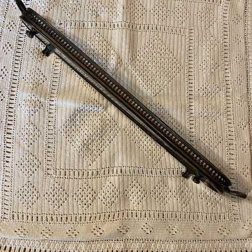 Antique tray used, silver-plated with glass, 50cm x 8cm