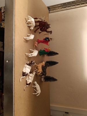 Nativity scene with 17 figures used