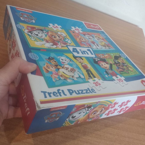 Paw Patrol puzzle set of 4 used with 35 to 70 pieces each