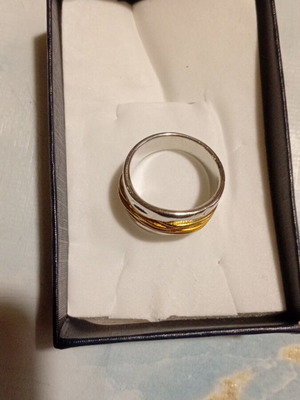 Two-tone fashion ring size 7 new