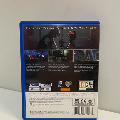 Batman Arkham Origins Blackgate game for PS Vita like new