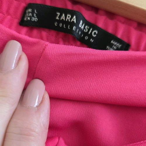 Zara cropped pants pink like new size L