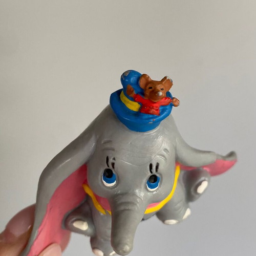 Disney Dumbo pvc figure set of 2 used, 1980s Bullyland Germany