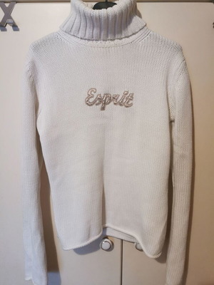 Esprit Turtleneck Sweater 100% Cotton like new, size Medium, white