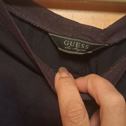 Guess dress used, grey mouse color with black satin back