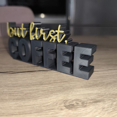 3D Decor But First, Coffee table decoration new