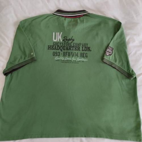Polo men's short-sleeve cotton shirt 7XL like new, green