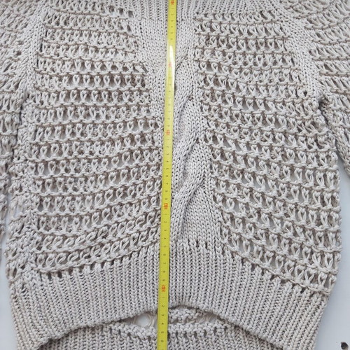 Women's perforated blouse used, ecru color, size M