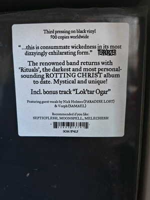 Rituals Rotting Christ βινύλιο τρίτη έκδοση σαν καινούργιο, metal