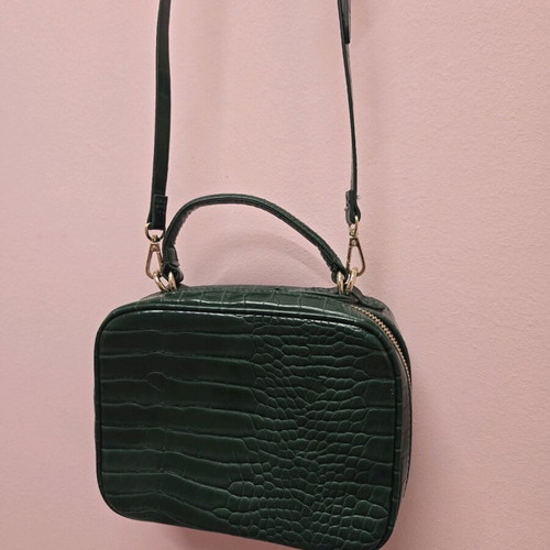 Zara green bag new with croc pattern