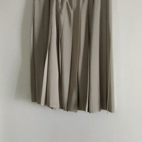 Pleated evening skirt like new, beige, size 46