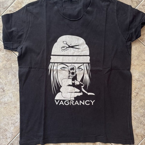 Vagrancy T-shirt medium used, black