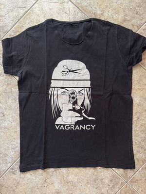 Vagrancy T-shirt medium used, black