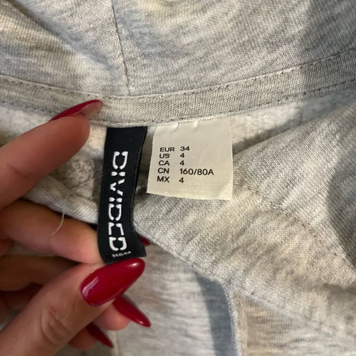 H&M sweatshirt dress grey like new, size 34