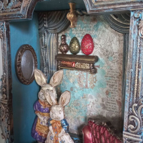 Decorative Easter box handmade new, polyester