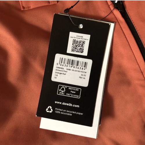 Dare 2b Achieve II Insulated Ski Pants 30K new, men's XL, orange