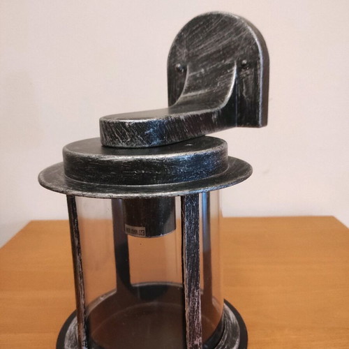 Single light outdoor wall lamp new, aluminum alloy silver patina