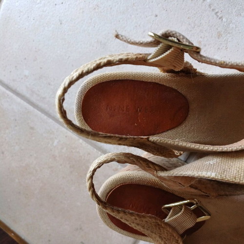 Nine West platform sandals used, size 39, beige